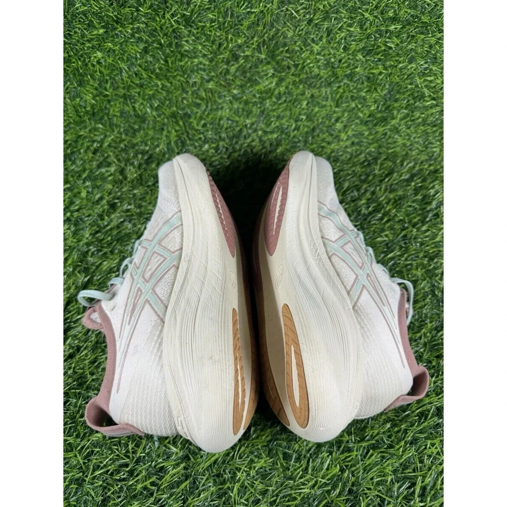Asics Gel-Nimbus 27 Sneakers Women 9 Running Shoes Beige Pink Athletic Trainers - Picture 8 of 8